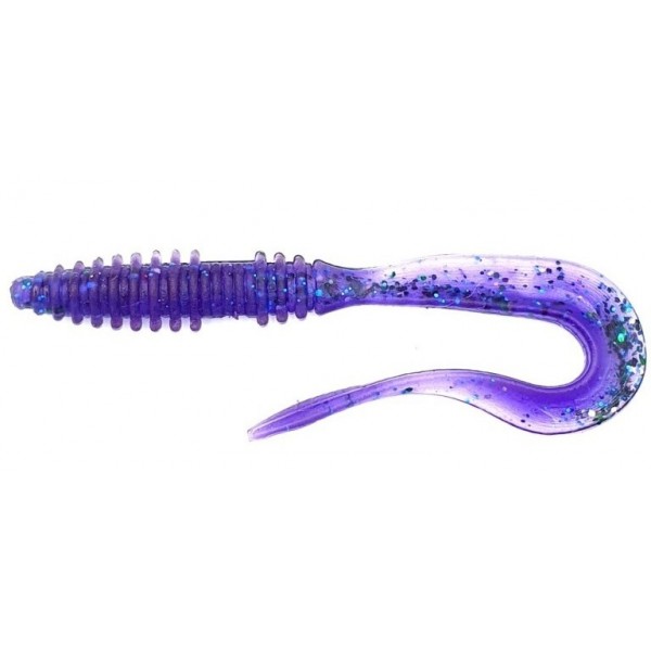 Силиконовая приманка на хищную рыбу, Taipan Crazy Sweep, 2,5 дюйма, 12шт/уп, цвет №04 Violet